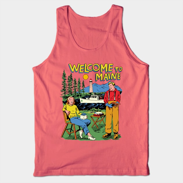 Welcome To Maine Tank Top by rattraptees